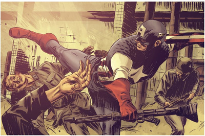 75% OFF on Artmagik Captain America Poster Fine Art Print