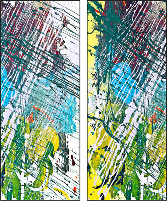 50% OFF on Pixtopper Diptych 105 Canvas Art