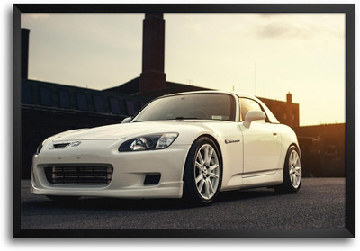 46% OFF on ShopMantra White Luxury Car Laminated Frame Poster Paper Print