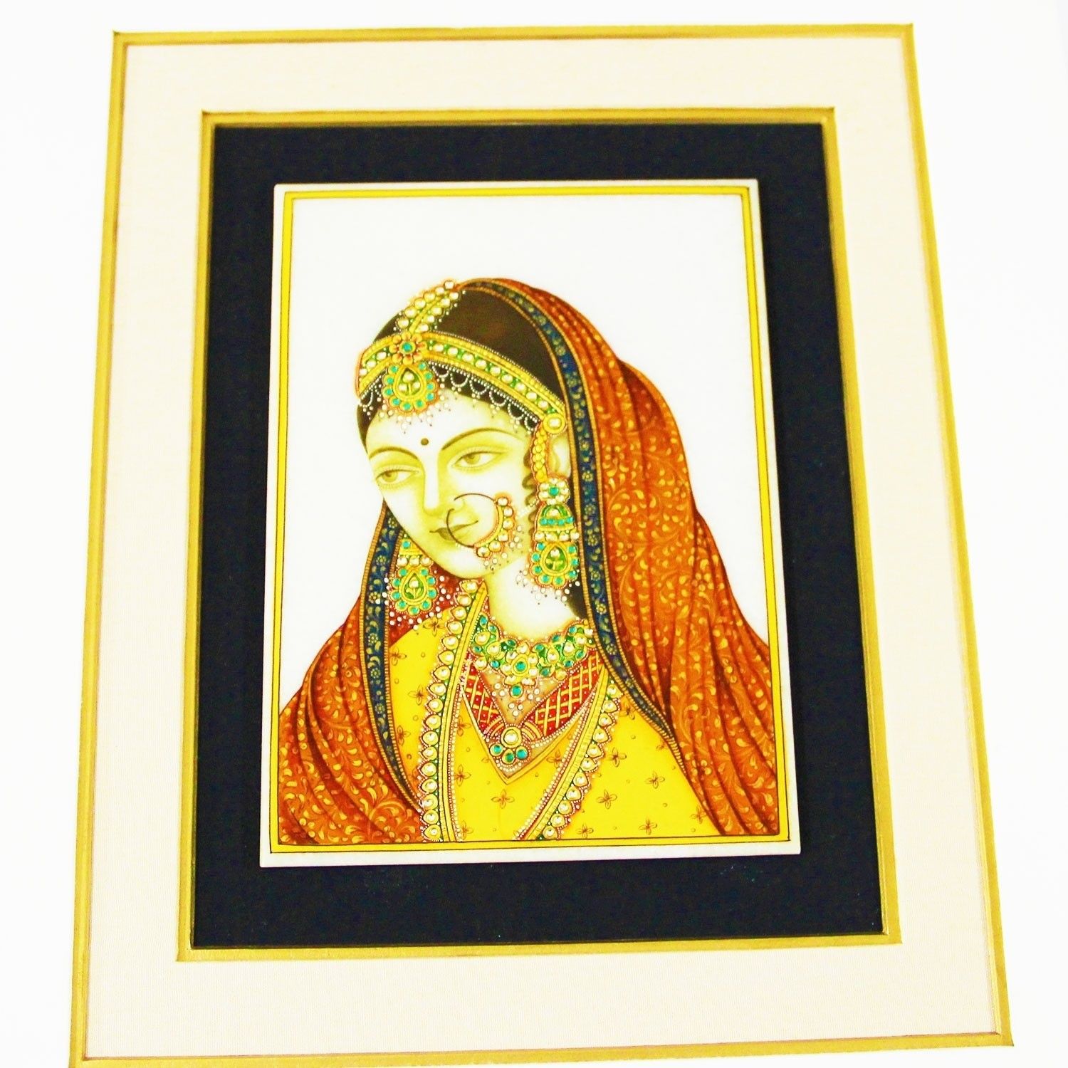 10% OFF on Lady in Tangerine Marble Canvas Art