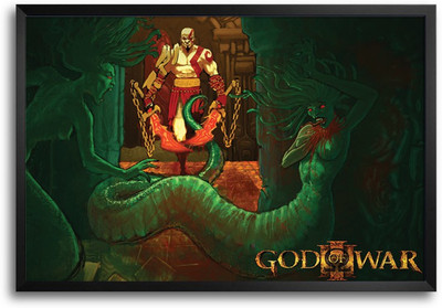 46% OFF on God Of War Designer Artwork Laminated Framed Paper Print