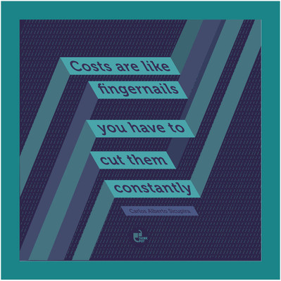 5% OFF on Costs are like finger nails - Carlos Alberto Sicupira Blue Square Frame Photographic Paper