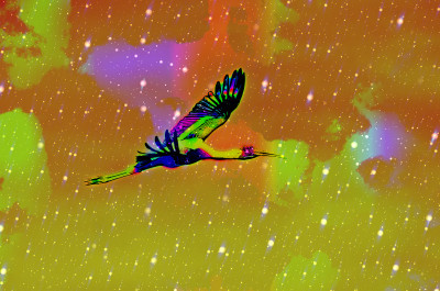 50% OFF on Painted Stork Paper Print