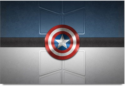 62% OFF on Capitan America Logo Paper Print