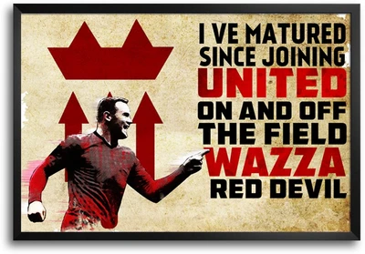 46% OFF on Shopmantra Wayne Rooney Quote Laminated Frame Poster Paper Print