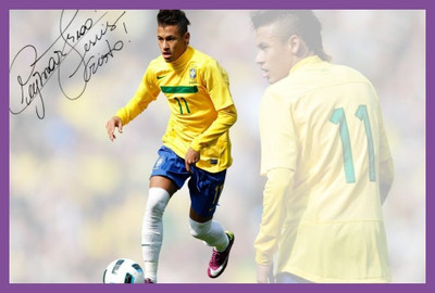 50% OFF on PrintingGali : Neymar Autographed - Football Star Posters Paper Print