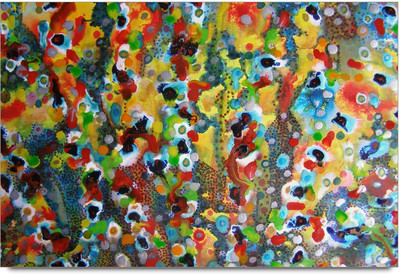 53% OFF on Brush Splatter Abstract Paintwork Laminated Poster Paper Print