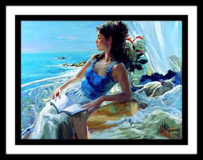 33% OFF on Lady At Ocean Fine Art Print