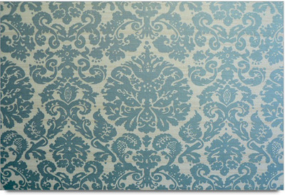 75% OFF on Amy Rough Grey Fabric Blue Flower Pattern 3D Poster