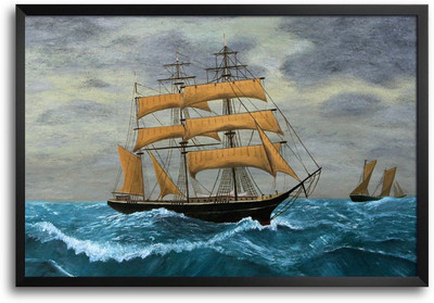 46% OFF on Vintage Ship in Sea Canvas Paint Laminated Framed Paper Print 46% OFF on Vintage Ship in Sea Canvas Paint Laminated Framed Paper Print