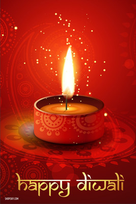 16% OFF on Poster - Wishes For A Peaceful And Prosperous Diwali. Paper Print
