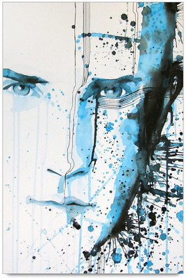 75% OFF on Amy Watercolor Man Portrait 3D Poster