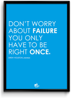 Thinkpot Don?T Worry About Failure - Drew Houston , Dropbox Framed Paper Print