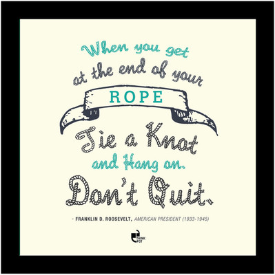 5% OFF on Hang on. Don?t Quit Framed Poster Photographic Paper