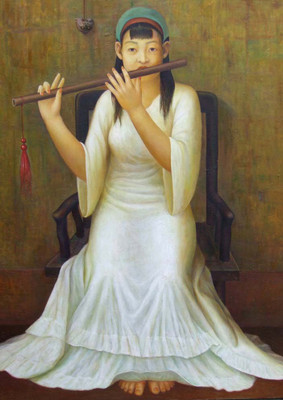 33% OFF on Girl Playing Flute Paper Print 33% OFF on Girl Playing Flute Paper Print