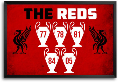 46% OFF on Shopmantra Liverpool The Reds Laminated Frame Poster Paper Print