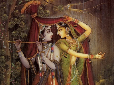 3% OFF on Wonder Images Beautiful Radha Krishna Canvas Art