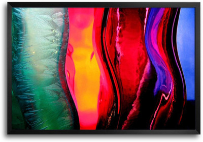 46% OFF on Bright Linear Modern Art Laminated Framed Paper Print