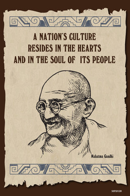 16% OFF on Poster - Mahatma Gandhi Quote on Nation's Culture Paper Print