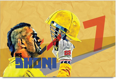 53% OFF on Ms.Dhoni Captain Cool Laminated Poster Paper Print