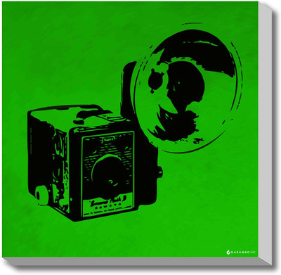 Vintage Camera - Green Canvas Art Vintage Camera - Green Canvas Art
