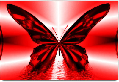 50% OFF on Red Butterfly Paper Print