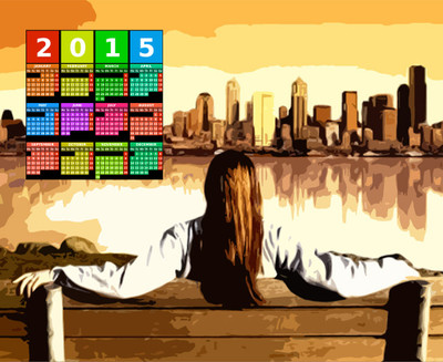 79% OFF on Mesleep Happy New Year 2015 Painting Without Frame. Canvas Art