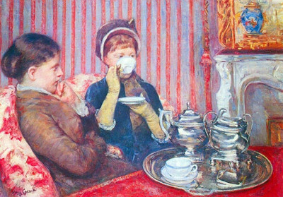 8% OFF on A cup of tea #2 by Cassatt Canvas Art