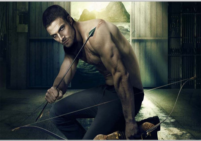 37% OFF on Oliver Queen With Bow And Arrow Poster (18 x 12 Inches) by Shopkeeda Paper Print