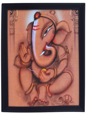 50% OFF on Lord Ganesha Framed Matt Finish Photographic Paper