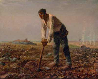 12% OFF on Man With A Hoe By Jean Frana Ois Millet French Fine Art Print