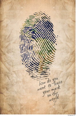 Ink and Graphite - Leave a Mark Thumbprint Poster Paper Print