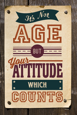 16% OFF on Shopisky It's Not Age But Your Attitude Which Counts Paper Print