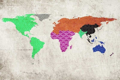 6% OFF on World Map - Pattern Paper Print 6% OFF on World Map - Pattern Paper Print