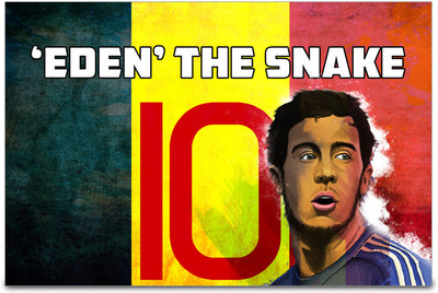 53% OFF on ShopMantra Eden Hazard Belgium Football Poster Paper Print