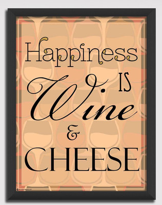 Happiness - Wine Canvas Art Happiness - Wine Canvas Art
