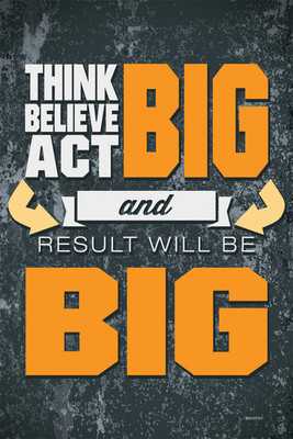 16% OFF on Shopisky Think Believe Act Big And Result Will Be Big Paper Print 16% OFF on Shopisky Think Believe Act Big And Result Will Be Big Paper Print