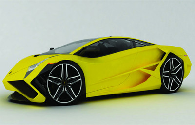 34% OFF on AMY Yellow Lamborghini LP730 car 3D Poster