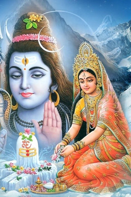 70% OFF on 130592Shiv And Parvati Poster Photographic Paper
