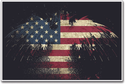 48% OFF on Eagle Flag Paper Print
