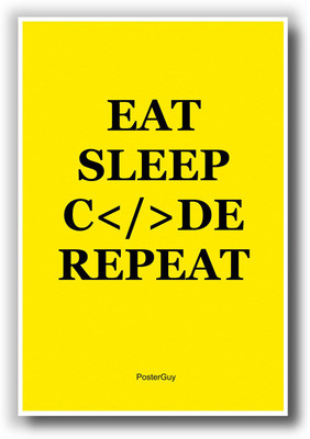 27% OFF on PosterGuy Eat Sleep Code Repeat Motivational Poster - Yellow Paper Print 27% OFF on PosterGuy Eat Sleep Code Repeat Motivational Poster - Yellow Paper Print