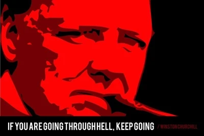 37% OFF on Winston Churchill - Keep Going Paper Print