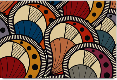 75% OFF on Amy Irregular Colourful Designer Pattern with Some Black Dots 3D Poster