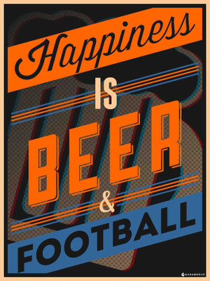 Happiness - Beer Paper Print