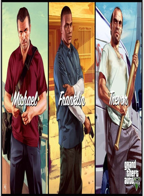 37% OFF on Michael Franklin And Trever In GTA Five Poster (12 x 18 Inches) by Shopkeeda Paper Print