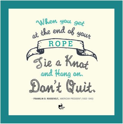 5% OFF on Hang on. Don?t Quit Blue Square Frame Photographic Paper