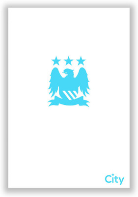 37% OFF on Posterguy Manchester City Minimal Logo White Illustration Poster Paper Print