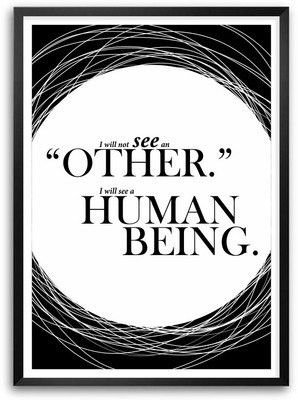 40% OFF on I Will See A Human Being Motivating Wall Decor Framed Poster Paper Print