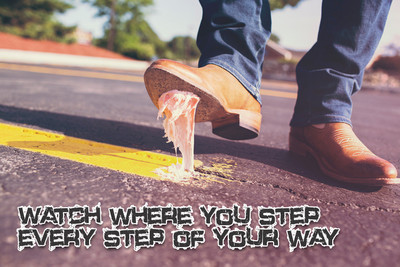16% OFF on Watch Where You Step Poster Paper Print