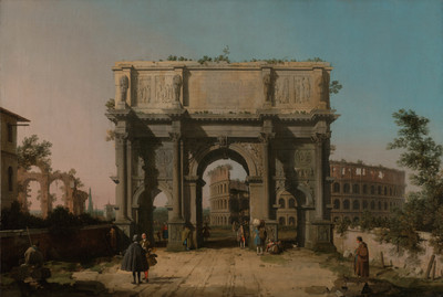 7% OFF on View Of The Arch Of Constantine With The Colosseum By Canaletto Giovanni Antonio Canal Italian Fine Art Print